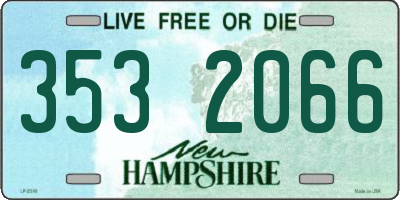 NH license plate 3532066