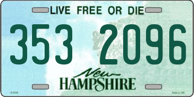 NH license plate 3532096