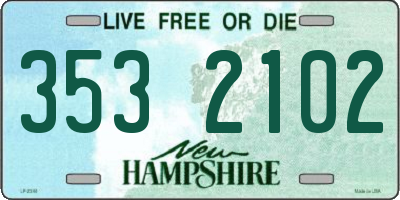 NH license plate 3532102