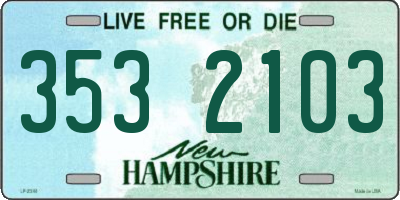 NH license plate 3532103