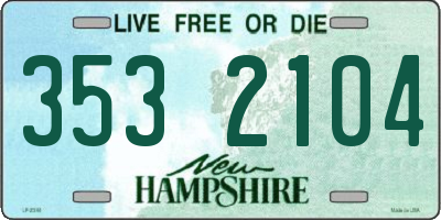 NH license plate 3532104