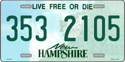 NH license plate 3532105