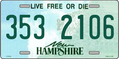 NH license plate 3532106