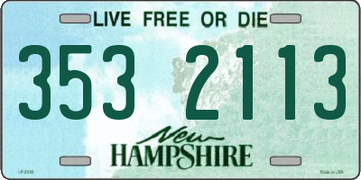 NH license plate 3532113