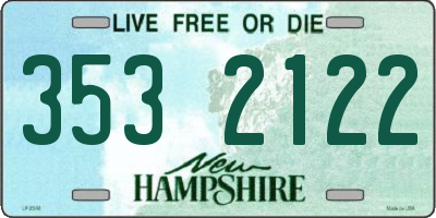 NH license plate 3532122