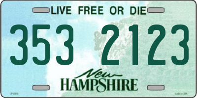 NH license plate 3532123