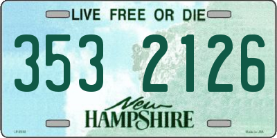 NH license plate 3532126