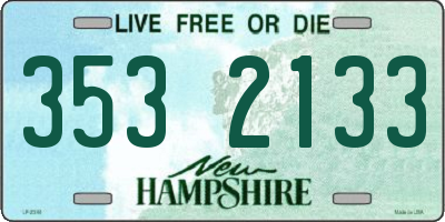 NH license plate 3532133