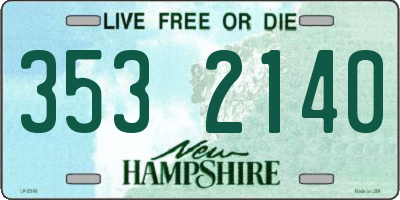 NH license plate 3532140