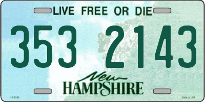 NH license plate 3532143