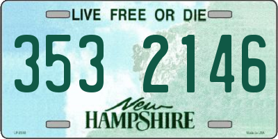 NH license plate 3532146