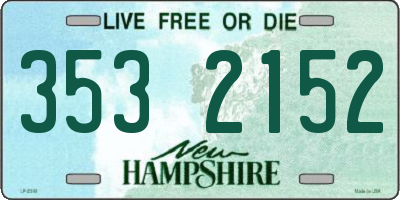NH license plate 3532152