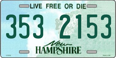 NH license plate 3532153