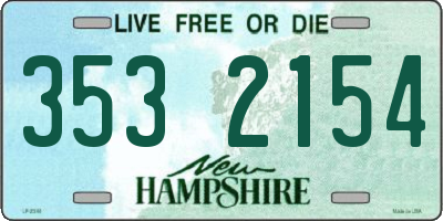 NH license plate 3532154