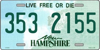 NH license plate 3532155
