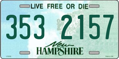 NH license plate 3532157