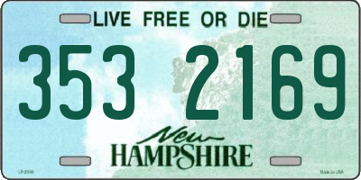 NH license plate 3532169