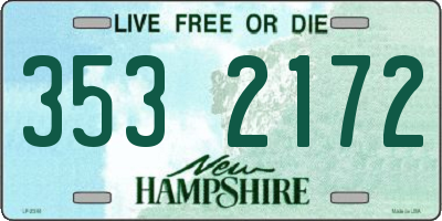 NH license plate 3532172