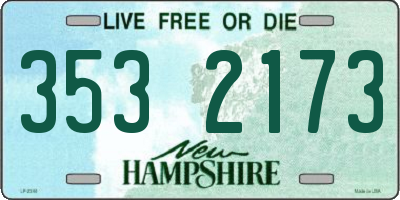 NH license plate 3532173