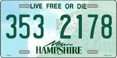 NH license plate 3532178