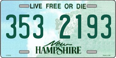 NH license plate 3532193