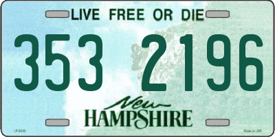 NH license plate 3532196