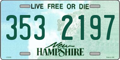 NH license plate 3532197