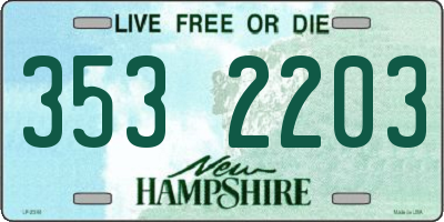 NH license plate 3532203