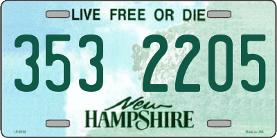 NH license plate 3532205