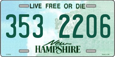 NH license plate 3532206