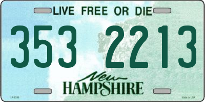 NH license plate 3532213
