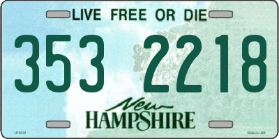 NH license plate 3532218