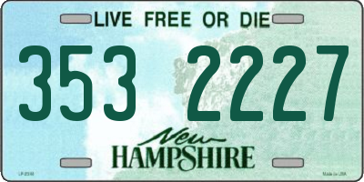 NH license plate 3532227