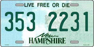 NH license plate 3532231