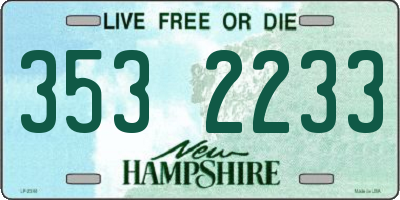 NH license plate 3532233
