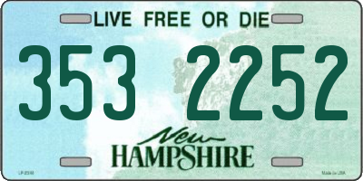 NH license plate 3532252