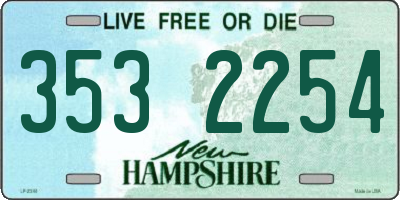 NH license plate 3532254