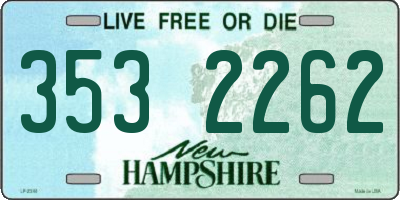 NH license plate 3532262
