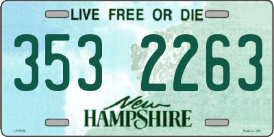 NH license plate 3532263
