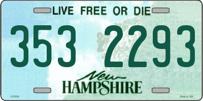 NH license plate 3532293