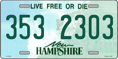 NH license plate 3532303