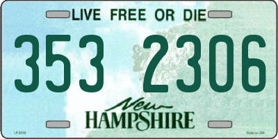 NH license plate 3532306