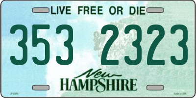 NH license plate 3532323