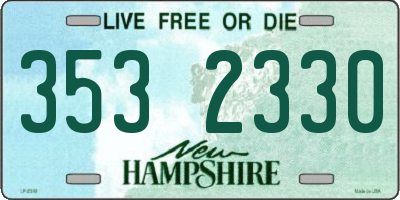 NH license plate 3532330