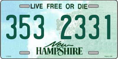 NH license plate 3532331