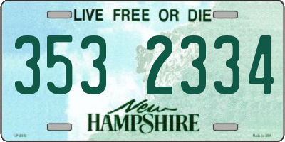 NH license plate 3532334