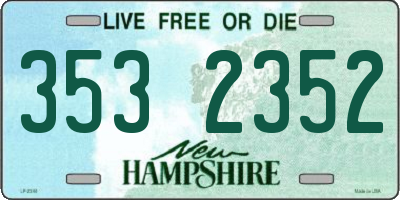 NH license plate 3532352