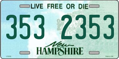 NH license plate 3532353