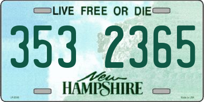 NH license plate 3532365