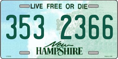 NH license plate 3532366